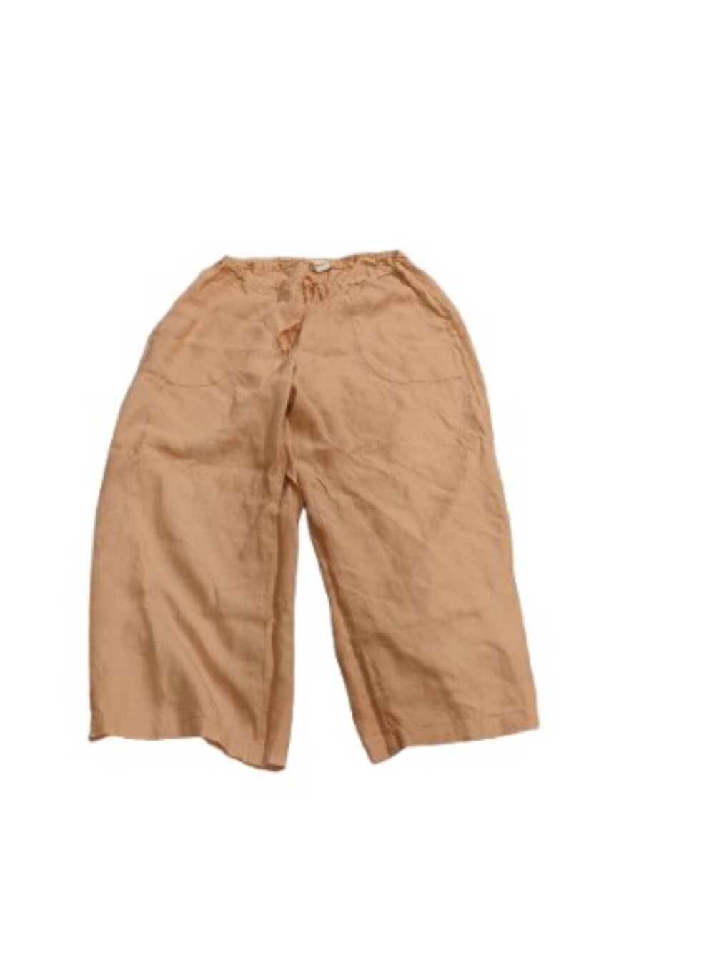CP Shades Womens Orange Linen Wide Leg Pants Sz L